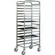CARRO PORTA BANDEJA PARA PASTELERÍA - MOD. CA1482 - Completamente de acero inox - Capacidad N. 14 bandejas cm 60x40 - Medidas cm A 52 x F 72 x h 182