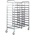 CARRO PORTA BANDEJA - MOD. CA1470 - Estructura de acero inox - Guías DE ACERO INOX - Capacidad n. 30 bandejas GN 1/1 (cm 53x32,5) - Medidas cm A 110 x F 62 x h 175