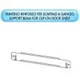 Travesaño reforzado para estanterías inox sin tornillos