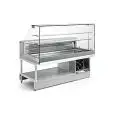 VITRINA REFRIGERADA SNACK - MOD. VSRVAD - Semiacabado, por panelar - CRISTALES ALTOS Y RECTOS - Refrigeración ESTÁTICA - TEMP. °C +4/+8 - UNIDAD CONDENSADORA INCORPORADA - Medidas cm P 82,8 x H 135 - Profundidad de la superficie de exposición: 60,5 CM