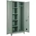 ARMARIO ROPERO DE METAL DE DOS PUERTAS - MOD. EXT80P1V2 - Estructura monobloque - Medidas Cm A 80 x F 50 x H 180 - Volumen m³ 1,07 - Peso Kg. 49