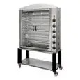 ASADOR VERTICAL ELÉCTRICO - MOD. ELBAPLUS36/PE - CAPACIDAD N.36 POLLOS - N. 6 espadas de tubular inox mm 12 x 12 Longitud cm 96 - Resistencias con reguladores de energía - Potencia 15 Kw - Medidas: cm A 117,5 x F 50 x 138,6 h - CE