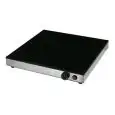 PLACA DE CALENTAMIENTO ELÉCTRICA DE VIDRIO TEMPLADO CON CONTROL TERMOSTÁTICO - Mod. PC-4-500-500 - Medidas cm A 50 x F 50 x h 6 -  Potencia: 1 x 400W