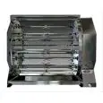 ASADOR PLANETARIO A LA BRASA EMPOTRABLE EN CHIMENEA - MOD. CAMINO60/P - CAPACIDAD N.60 POLLOS - N. 2 motores - Discos planetarios inox - N. 10+5 espadas con trinchadores cm 76 - Medidas: cm A 111 x F 73 x 86,6 h - CE
