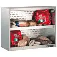 ARMARIO COLGANTE EXPOSITOR REFRIGERADO - SERIE CLIPPER - Estructura de acero INOXIDABLE - UNIDAD CONDENSADORA REMOTA NO INCLUIDA - Temp. °C +4/+8 - Monofásico - ESTÁTICA - ESTANTES ILUMINADOS - CORTINA DE NOCHE - PANEL ELÉCTRICO CON TERMÓSTATO