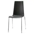 SILLA MANNEQUIN - MOD. 2660 - Estructura de 4 patas de tubulares de acero cromado - Carcasa de POLIPROPILENO RECICLABLE reforzado con FIBRAS DE VIDRIO -  Para INTERIORES - APILABLE - Med. cm L 45 x P 52 x H 90 - Homologación CE