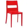 SILLA SAI - MOD. 2275 - Carcasa de POLIPROPILENO RECICLABLE reforzado con FIBRAS DE VIDRIO y MOLDEADA POR SOPLADO - Para INTERIORES y EXTERIORES - APILABLE - Med. cm L 48 x P 51 x H 82 - Homologación CE