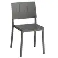 Sedia - color Gris - Estructura en polipropileno, anti UV - Modelo 1230-G
