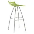 TABURETE DIABLITO - MOD. 2291 - ALTURA cm 80 - Estructura de ACERO CROMADO - ASIENTO de POLIPROPILENO RECICLABLE - Para INTERIORES - Med. cm L 42 x P 50 x H 97 - Se envía desmontado - Homologación CE