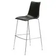 TABURETE ZEBRA POP - MOD. 2555 - ALTURA cm 80 - Estructura de 4 patas de tubulares de acero cromado o pintado antracita - Carcasa rellena con núcleo de POLICARBONATO ANTISHOCK - Para INTERIORES - Med. cm L 51 x P 53 x H 116 - Se envía desmontado - Homolog