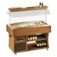 ISLA BUFFET EXPOSITORA REFRIGERADA - MOD. ISLANDM - ESTRUCTURA DE MADERA - Temp. °C +4/+10 - REFRIGERACIÓN ESTÁTICA - GAS REFRIGERANTE R290 - DESESCARCHE AUTOMÁTICO - Alimentación monofásica V 230/1/50 Hz