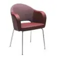 BUTACA AGATHA - MOD. 047 - ESTRUCTURA DE 4 PATAS DE ACERO TUBULAR CON BRAZOS - ASIENTO Y RESPALDO DE TEJIDO - PARA INTERIORES - BAJO PEDIDO DISPONIBLE CON TEJIDO BICOLOR - Medidas Cm A 60 x F 59 x H 82 - HOMOLOGACIÓN CE