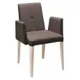 SILLA PUNTO - MOD. 191 - ESTRUCTURA DE 4 PATAS DE MADERA CON BRAZOS - ASIENTO Y RESPALDO DE TEJIDO - PARA INTERIORES - Medidas Cm A 58 x F 54 x H 83 - HOMOLOGACIÓN CE - BAJO PEDIDO, SE DISPONEN DE OTROS ACABADOS