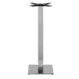 PATA CENTRAL TIFFANY - MOD. 5180 - BASE CUADRADA de ACERO INOX SATINADO cm 40 x 40 - N. 4 pies de regulación - Columna cuadrada de acero inoxidable satinado mm 80 x 80 - Placas de fijación del tablero de hierro fundido - Encimera máx. ø cm 90 o cm 90x90 -