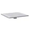 TABLERO CUADRADO de POLIPROPILENO para PATAS CENTRALES DODO - MOD. 5238 - Parabola bajo el tablero para embellecer la parte inferior y permitir una rápida limpieza - Disponible en varios colores - Med. cm 80x80 - Para INTERIORES/EXTERIORES - Cantidad míni