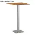 BASE XT - MOD. 479AQ - BASE CUADRADA DE ACERO INOXIDABLE SATINADO o LÚCIDO Cm 40 x 40 - COLONNA DE ACERO INOXIDABLE SATINADO o LÚCIDO cm 8x8 - ENCIMERA MÁX. Ø cm 60/70 o cm 60x60 - PARA INTERIORES - Medidas Cm A 40 x F 40 x H 110 - HOMOLOGACIÓN CE