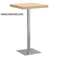 BASE XT - MOD. 495AQ - BASE CUADRADA DE ACERO INOXIDABLE SATINADO o LÚCIDO Cm 40 x 40 - COLUMNAS DE ACERO INOXIDABLE SATINADO o LÚCIDO cm 5x5 - ENCIMERA MÁX. cm ø cm 60/70 o cm 60x60 - PARA INTERIORES - Medidas Cm A 40 x F 40 x H 110 - HOMOLOGACIÓN CE