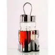 SERVICIO DE ACEITERAS 4 PIEZAS DE ACERO INOX - ALTURA mm. 230