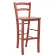 Sgabello - color rosso - Estructura e seduta en madera de haya - Modelo 1258-G04Lr