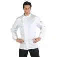CHAQUETA DE COCINERO CHEF BILBAO SATIN - MOD. 059309 - RED DE AIREACIÓN EN LAS AXILAS - 100% ALGODÓN SATIN - TEJIDO ANTIENCOGIMIENTO - COLOR BLANCO