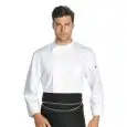 CHAQUETA DE COCINERO CHEF YOKOHAMA - MOD. 059810 - 100% POLIÉSTER SUPER DRY MICROFIBRA - TEJIDO ANTIMANCHA QUE RESPIRA - ESPALDA CON RED MICROFOR PARA MEJORAR LA TRANSPIRACIÓN - COLOR BLANCO