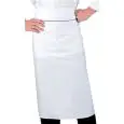 MANDIL / DELANTAL DE COCINERO CHEF CUOCO RONDIN - MOD. 114421 - 100% ALGODÓN - MEDIDAS cm. 95x70 - COLOR BLANCO CON BORDES NEGROS