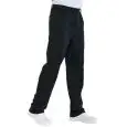 PANTALÓN VIENNA NEGRO - MOD. 064151 - 65% POLIÉSTER y 35% ALGODÓN - COLOR NEGRO CON RAYAS BLANCAS