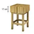 TAJOS DE CORTE con SOPORTE DE MADERA DE ACACIA - MOD. CCL17 - Tratado con pintura atóxica y adhesivos ecológicos - Ablandador de carne ecológico y reciclable - Epesor cm 17