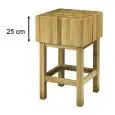 TAJOS DE CORTE con SOPORTE DE MADERA DE ACACIA - MOD. CCL25 - Tratado con pintura atóxica y adhesivos ecológicos - Ablandador de carne ecológico y reciclable - Epesor cm 25