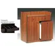 MUEBLE DE SERVICIO DE SALA BAJO - MOD. 1626F/W - ESTRUCTURA DE AGLOMERADO LAMINADO - N. 1 PUERTA - N. 1 TOLVA - COMPARTIMIENTO PORTACUBIERTOS - Medidas cm A 94 x F 48 x 98 H