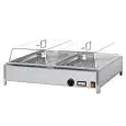 VITRINA TERMOVENTILADA -  Mod. GN 2/1 - Capacidad cubetas GN2/1 - Potencia 0,88 Kw - Alimentación 230 V - Medidas: cm A 60 x F 73 x 30 h - CE