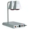 PLANO CALIENTE CON LÁMPARAS DE INFRARROJOS - MOD. PCI4718D - Estructura de acero inox - N. 2 lámparas de infrarrojoss - Termostato ajustable 30°/90°C - Potencia W 250+250+250 - Alimentación V230 50/60 Hz - Medidas cm A 58 x F 33 x h 68