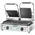 PLANCHA GRILL BASE COCCIÓN DE HIERRO FUNDIDO - ELÉCTRICA - Mod. EG/03 - Placa doble y ranurada -  Superficie de cocción: cm L47,5 x P23 - Potencia 3600 W - Monofásica 220-240V/1/50-60Hz - Homologación CE