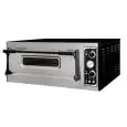 HORNO ELÉCTRICO MECÁNICO PARA PIZZA - Mod. BASIC 4 CPR - N. 1 cámara - Techo y base con piedras refractarias (lados excluidos) - Medidas de la cámara cm A 66 x F 66 x 14 h - N. Pizzas 4 (Ø cm 32) - Potencia 4,7 Kw - CE