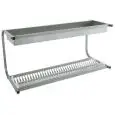 ESCURRIDOR DE PLATOS Y VASOS DE PARED - MOD. 50/5/6 - Estructura con tubulares de acero inoxidablecm. 2x2 - Rejillas escurridoras de chapa de acero inoxidable - CESTAS ESCURREVASOS DE ACERO INOXIDABLE - CE