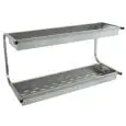 ESCURREVASOS DE PARED - MOD. 50/56/66 - Estructura con tubulares de acero inoxidable - N. 2 CESTAS ESCURREVASOS DE ACERO INOXIDABLE - CE