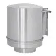 PORTARROLLOS VERTICAL DE PARED - MOD. 2604 - DE ACERO INOXIDABLE SATINADO - CON CAJA CONTENEDORA - MEDIDAS ø cm 25 X H 32 - PESO KG 3