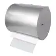 PORTARROLLOS HORIZONTAL DE PARED - MOD. 2608 - DE ACERO INOXIDABLE SATINADO - MEDIDAS ø cm 30 X H 33 - PESO KG 3
