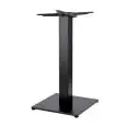 PATA CENTRAL TIFFANY - MOD. 5180ZN - BASE CUADRADA de HIERRO FUNDIDO BARNIZADO NEGRA cm 40 x 40 - Pie de regulación - COLUMNA CUADRADA de acero cincado y barnizado de negro con polvos mm 80 x 80 - Placas de fijación del tablero de hierro fundido - Encimer