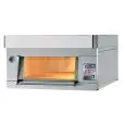 HORNO ELÉCTRICO PARA PAN Y PASTELERÍA - Mod. PFD - N. 1 solera de cocción de chapa diamantada - Medidas interiores Cámara cocción cm. A 60 x F 80 x h 28 - Medidas exteriores cm. A 100 x F 116 x h 53 - Potencia máxima Kw 7,2 - Capacidad: N. 2 Bandejas (cm.