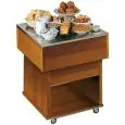 ISLA BUFFET NEUTRA PARA DESAYUNOS - MOD. TAVOLO86 - SIN CAMPANA - Medidas de apoyo cm 75x75 - Medidas cm L 75 x P 75 x h 90,8