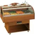 EXPOSITOR BUFFET DE PAREDREFRIGERADO PARA GASTRONOMÍA - MOD. OLIMPUS - TEMPERATURA °C +4/+10 - DESESCARCHE AUTOMÁTICO - REFRIGERACIÓN ESTÁTICA - Medidas cm L 142,3 x P 75 x h 126,8