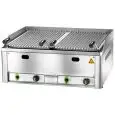 PARRILLAS DE PIEDRA LÁVICA GL - Mod. GL/66 - Parrilla de cocción en V de acero inox anticaída de la grasa - Potencia 13 kW - Alimentación METANO-GPL - Medidas cm L 66 x P 54 x h 22 - Homologación CE