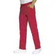 PANTALÓN CON LAZADA DENVER - MOD. 044687 - 65% POLIÉSTER y 35% ALGODÓN - COLOR ROJO CON CUADROS BLANCOS