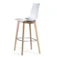 TABURETE NATURAL ZEBRA ANTISHOCK - MOD. 2810 FN 310 - Carcasa de POLICARBONATO - Bastidor de HAYA NATURAL - APOYAPIES de ACERO CROMADO - Para INTERIORES - Se envía desmontado - Med. cm L 48 x P 50 x H 114 - Homologación CE