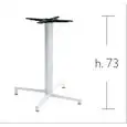 PATA CENTRAL DOMINO FISSO - MOD. 5140 - BASE de 4 pies de aluminio fundido a presión - 4 pies de regulación - Columna cuadrada de aluminio con esquinas redondeadas - Placas de fijación con el tablero, de aluminio fundido a presión - Encimera máx. ø cm 80 