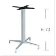 PATA CENTRAL MAXI DOMINO FISSO - MOD. 5110 - AMPLIA BASE de 4 pies de aluminio fundido a presión - 4 pies de regulación - Columna cuadrada de aluminio con esquinas redondeadas - Placas de fijación con el tablero, de aluminio fundido a presión - Encimera m