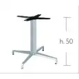 PATA CENTRAL MAXI DOMINO FISSO - MOD. 5111 - AMPLIA BASE de 4 pies de aluminio fundido a presión - 4 pies de regulación - Columna cuadrada de aluminio con esquinas redondeadas - Placas de fijación con el tablero, de aluminio fundido a presión - Encimera m