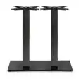 PATA CENTRAL TIFFANY - MOD. 5082VN - BASE RECTANGULAR cm 75x40 - 4 pies de regulación - DOBLE COLUMNA CUADRADA de acero barnizado, negra de mm 80x80 - Placas de fijación del tablero de hierro fundido - Encimera máx. cm 160x90 - Para INTERIORES - Med. cm L