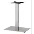 PATA CENTRAL TIFFANY - MOD. 5080 - BASE RECTANGULAR cm 60x40 - 4 pies de regulación - Columna cuadrada de acero inoxidable satinado o lúcido de mm 80x80 - Placas de fijación del tablero de hierro fundido - Encimera máx. cm 140x90 - Para INTERIORES - Med. 